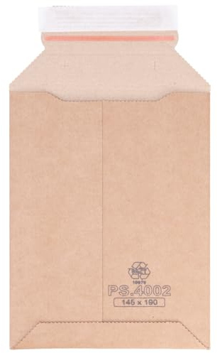 verpacking Wellpappversandtaschen Braun 145 x 190 mm - A6 [Größe und Stückzahl wählbar] Versandtasche Pappe selbstklebend 25 Stück