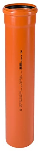 KG Rohr Kanalrohr Abwasser Bogen Abzweig Muffe Abwasserrohr Schachtrohr (KG Rohr, DN 110 x 2000mm)