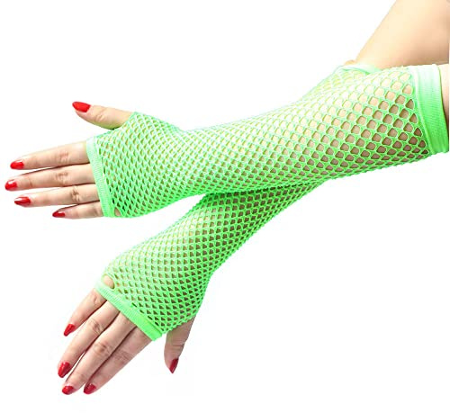 GIVBRO Guantes de rejilla largos sin dedos Mitones mangas vintage guantes de novia accesorios para disfraces de baile fiesta bares de boda