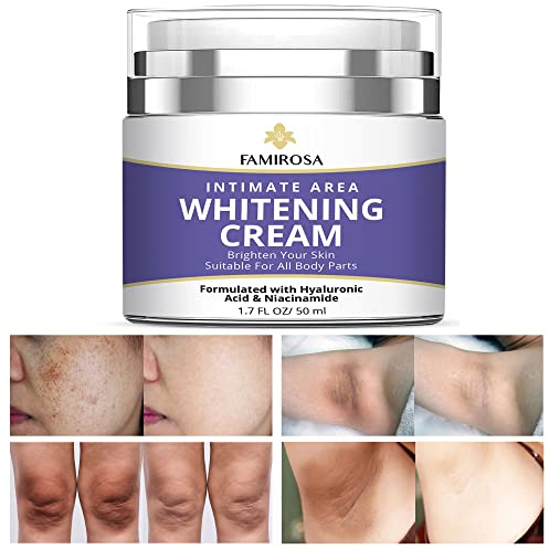 FAMIROSA Intimate Area Dark Spot Corrector: Underarm Cream for Armpit, Knees, Elbows, inner Thigh, Private Parts - Intimate Skin Cream 50 ml