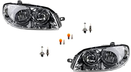 Johns Faro anteriore alogeno per Fiat Punto 188 03-04 Set di lampadine L R