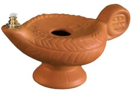 Lámpara terracota para cera líquida | 20 cm.