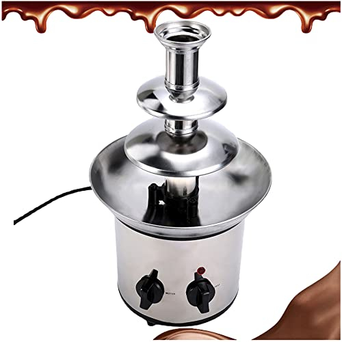 KELUNIS 3-tier Chocolate Fountain Large Fondue Sets with Hot Melting Pot Base, Adjustable Temperature, Easy to Assemble for Party Wedding and Birthday