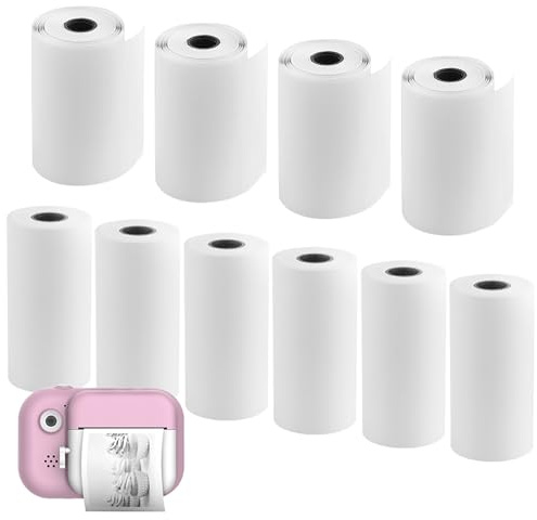 10 Rollen Fotodruckpapier, für Kinder, Instant-Druckpapier, Thermopapier, bedruckt, Fotoauffüllung, für Jungen und Mädchen