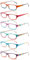 COJWIS 6 pack Lesebrille Blaulichtfilter Brille für Damen Federscharnier Lesehilfe Blendfreie UV Brille Leserbrille (Mehrfarbig, 3.00, x)