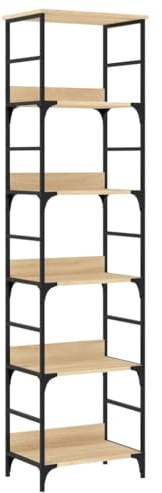 vidaXL Bücherregal Sonoma-Eiche 50 x 33 x 188,5 cm Holzwerkstoff
