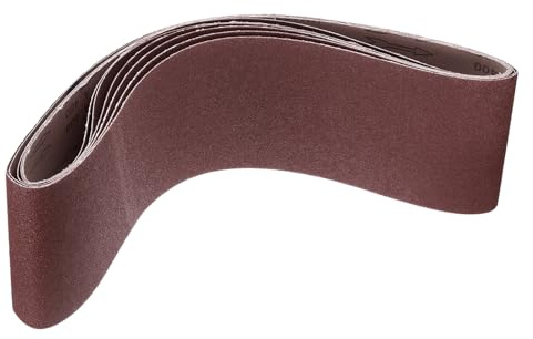 sourcing map 6pcs (1 Each of 60/80/120/180/240/400 Assorted Grits) Aluminum Oxide Sanding Belts 6 x 48 Ring Abrasive Belts Metal Polished Sandpaper for Belt and Disc Sander