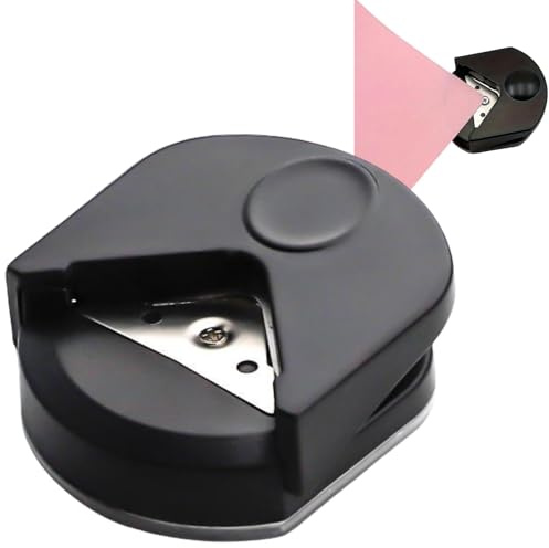 Punteruoli per arrotondare la carta, taglierina angolare, arrotondatore angolare/ch, professionale per angoli rotondi, multifunzionale, portatile, per biglietti, artigianato di carta (nero)