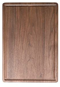 Grande planche à découper réversible en noyer noir avec rainure à jus idéale pour la cuisine, le fromage, la charcuterie et le dîner, design durable et élégant pour un usage domestique et