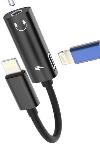 Adaptateur Lightning Vers Jack 3.5mm Pour iphone 14 13 12 11 Pro Max X Cable Audio Casque Chargeur Prise Splitter Certifié Pour Apple MFI Double Charge Accessoire Auxiliaire Pour ipad Tablette Voiture