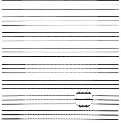 24 Pezzi Lama per Sega da Traforo, 1/2/3/4/5/6/7/8 Lame per Sega da Traforo 130mm Lame Sega Traforo, Lame Traforo per Segare Legno Metalli Teneri Plastica Schiuma