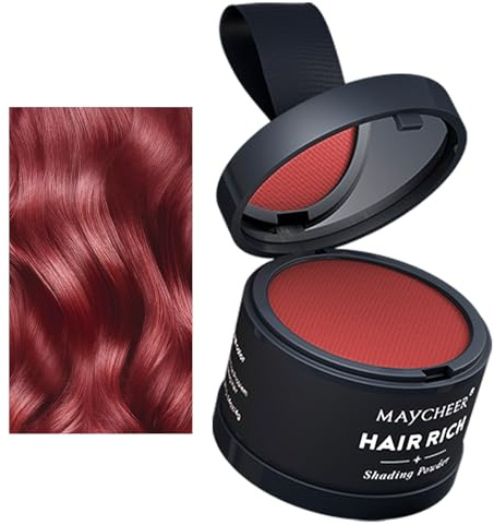 HISUNBEN Sofortiger Haaransatz Puder, Winddichter, schweißfester Haarwurzel Touch Up Concealer für wiederkehrende Haarlinie, Professioneller Haaransatz Shadow Powder mit Spiegel für Puff-VR