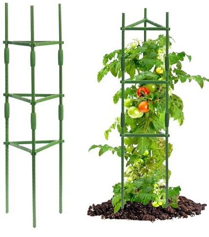 Tomaten Rankhilfe, Gurken Rankhilfe Pflanzenstütze Tomatenturm mit Verstellbarer Höhe Pflanzenhalter Rankhilfen für Kletterpflanzen Gurkenturm Rankhilfe Zimmerpflanzen für Tomaten Gurken Pflanzen (C)
