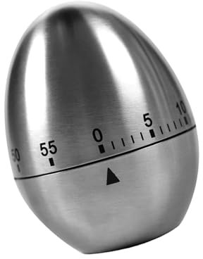 Temporizador de Cocina de Acero Inoxidable Temporizador de para Huevos Alarma Giratoria Mecánica para Cocinar y Hornear Pastelería Deporte