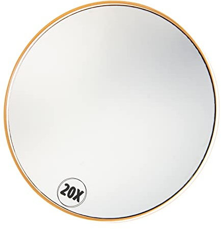 TOPPERFUN Espejo de Maquillaje Aumento 20X Ventosa para Fijación Diseño Compacto Portátil para Mujer Uso Baño o Viaje