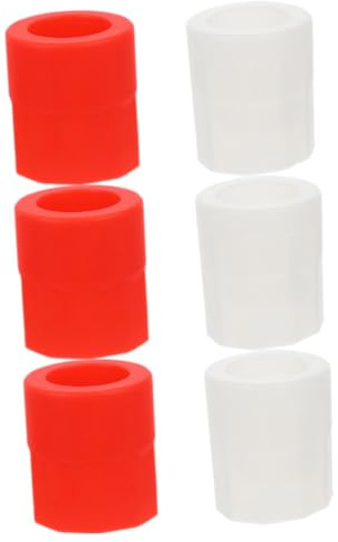 BAZEITFLOW 6pcs Silicone Ice Cube Molds and Edible Shot Glasses Set Small White Vodka Ice Cup Maker for Whiskey and Cocktails Reusable for Party