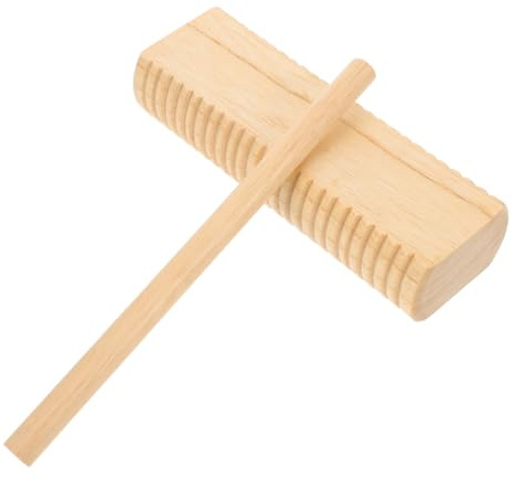 HAMPPLIES Holz Rhythmusblock mit Schlägel Orff Percussion Instrument für Handgefertigtes Klangholz mit Tieftönen Leicht und Tragbar für Frühe Musikalische Bildung zu Hause Kindergarten