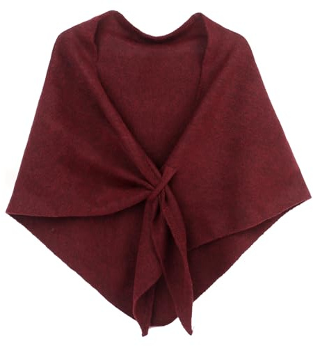 Figarge Pashmina Damenschal & Dreieckstuch aus weicher Wollmischung Elegantes Cape-Poncho mit offener Front für Beruf, Fest und Freizeit Elegantes Alljahres-Accessoire