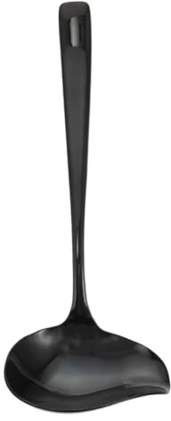 NUOBESTY Mestolo per Sugo in Metallo con Beccuccio Versatore Cucchiaio per Salsa in Acciaio Inox 304 Manico lungo Lavabile in Lavastoviglie Accessorio da Cucina per Condimenti e Salse