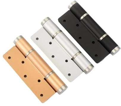 2 Stück 5-Zoll-Türbänder Mit Verstellbarer Hydraulik – Soft-Close-Funktion, Automatischer 90°-Türschließer(Gold)