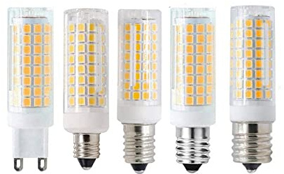 QVAQHBDBVM 1fortunate Confezione da 10 lampadine LED a mais AC220V G4/G9/E11/E12/E14/E17 102 LED 9 W Mini luci LED dimmerabili for la casa(Cold White,E11)