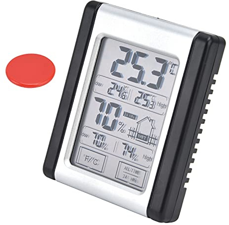 Termometro digitale Igrometro Touch screen ad alta precisione Misuratore elettronico di umidità della temperatura Camera da letto Soggiorno Cameretta Materiale ABS Bianco