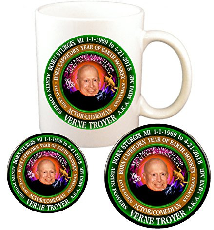 ValxArt Verne Troyer Comedian Cup + Magnet + Pin,Born Capricorn As Chinese Zodiac Earth Monkey