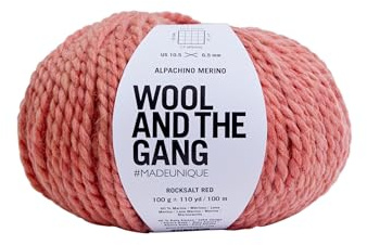 Wool & The Gang Garn, Alpachino Merino, Rocksalt Red (257), 100g