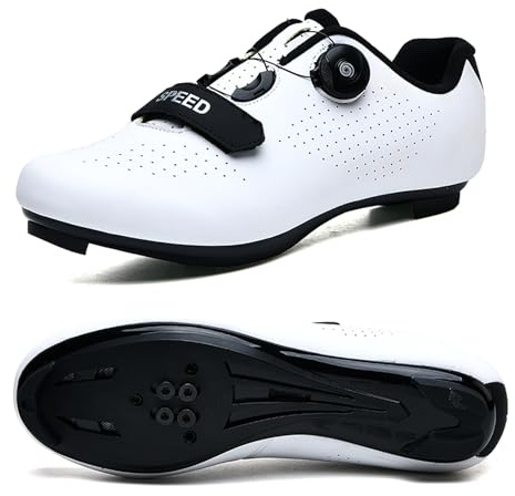 Zapatos Ciclismo Color Sólido, Hombres Mujeres Zapatillas De Bicicleta De Carretera Y MTB, Sneakers Deporte Profesionales para Exteriores Compatibles con Peloton SPD/SPD-SL Y Look