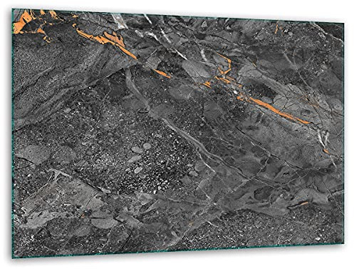 TMK ArtDeko – Schneidebrett Glas – Glasschneidebrett für die Küche 40x30 cm – Robust, Hygienisch & Rutschfest – Glas Schneidebrett – Zusätzliche Arbeitsfläche – Vielseitige Nutzung