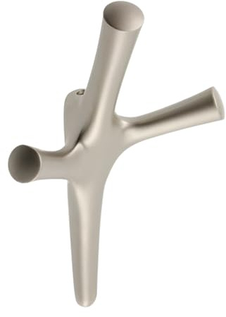 Gedotec Garderoben-Haken Metall Edelstahl Optik I Walencia I Aufhänger Tiefe: 58 mm I 1 Stück Kleiderhaken I Wand-Garderobe zum Schrauben, Mantelhaken