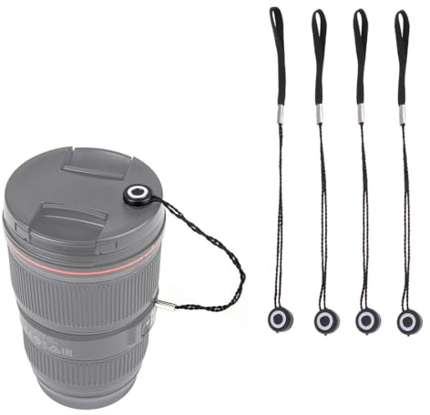 EIHI 4 Pièces Bouchons D'objectif Capuchon Cache Objectif pour Appareils Photo Reflex Numériques Canon/Nikon/Sony/Panasonic/Fujifilm