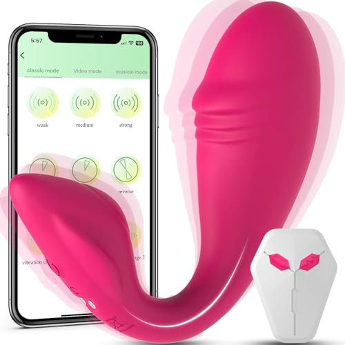 YcsLust Vibrator Sex Spielzeug für die Frau Paare mit 9 Vibrationsmodi,Mit APP-Fernbedienung G-Punkt Vibrator, Kugelvibrator, Sexspielzeug,Bluetooth Vibrator,Tragbares Höschen,Paar-Vibrator.