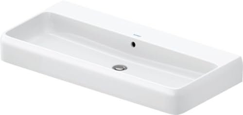Duravit Qatego Aufsatzwaschtisch, 1000x470mm, mit Überlauf, Unterseite geschliffen und glasiert, 2382102028, Farbe: Weiß