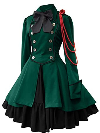 Mittelalter Kleidung Damen -Mittelalter Kleid Renaissance Viktorianisches Kleid Abendkleider Cocktailkleid Rokoko Ballkleid Hoher Taille Barockes Festkleid Rockabilly Kleider Cosplay Karneval Kostüm