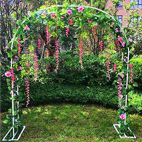 Arch Blume Stehen Schmiedeeisen Eisen Garten Pavillon Arch Unterstützung Rahmen, Verwendet Für Rose, Clematis, Kletterpflanzen Und Anderen Vine-Support Frames/White / 240Cm