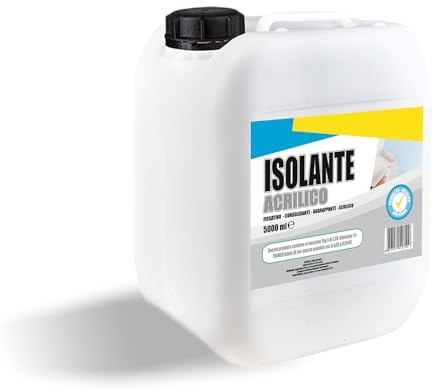 HYTAMA TOOLS Isolante Acrilico Fissativo, Consolidante, Aggrappante a Base Acqua per Interni ed Esterni tanica 5 lt