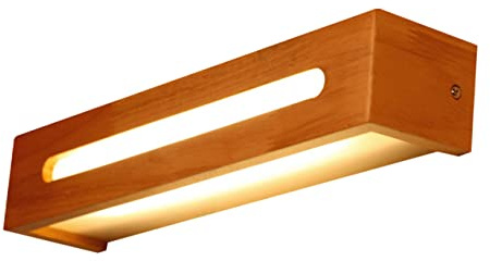 Gadpiparty LED Spiegelwandlampe aus Gummiholz, Kunststoff und Eisen | Moderne Schminktischleuchte mit LED Chips, Schlichtes Design, für Flure und Krankenhausbetten