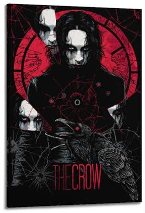 szzmyo Filmposter The Crow, dekoratives Gemälde, moderne ästhetische Leinwand, Poster, Schlafzimmer-Kunst, Wohnzimmer, Dekoration, Poster, 30 x 45 cm, Rahmenstil