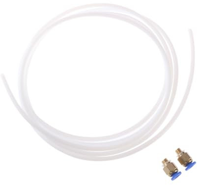 JECOMPRIS 2stücke Druck Ptfe Schlauch Mit Verbindern Geeignet Für Bowden Extruder Hochtemperaturbeständig Od Für Reibungsfreies Drucken Druckern