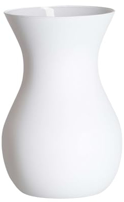 Ritzenhoff & Breker Annalena Vase, 18 cm, Moderne Tischvase mit softem Matt-Finish, Bauchige Dekovase zur Dekoration, Glas, Weiß