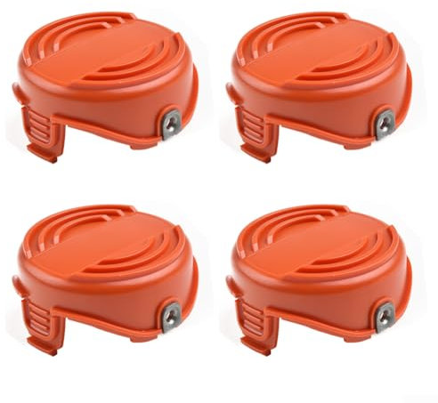 4Pcs Trimmer Spool Cap for BLACK for DECKER GL7033 GL8033 GL9035 Lever Grass Trimmer, ABS Material, Tool-Free Installation, Replacement Part for String Trimmer 90583594