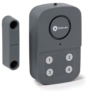 Defender Dual Activation Shed & Garage Alarm - Battery Powered Intruder Alarm - Wall Mounted Wireless Device - Ultra Loud 130dB Siren - Police Accredited