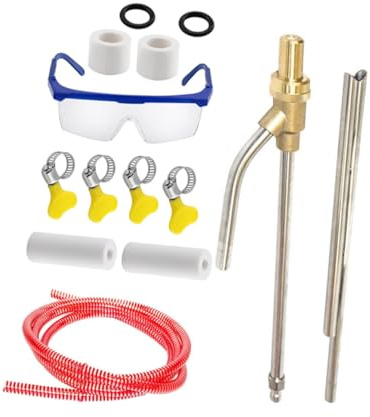 Mobestech Professional Sandblaster Industrial High Pressure Sandblasting Tool for Rust Paint Stain Removal with Hose Ceramic Nozzles Protective Goggles for Garden Surface Cleaning