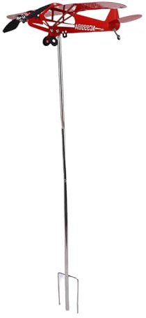 Diyeeni Aircraft Wind Spinner, Windless Iron Wind Sculpture for the Courtyard