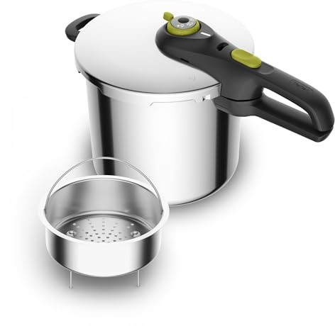 Tefal Secure Neo 8L, Schnellkochtopf aus Edelstahl, für 5-8 Personen, schnelle Ergebnisse, Qualität zum fairen Preis, P2534449