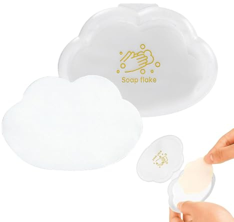 Genérico Hojas De Jabón: Mini Portátil, 50 Pcs Lavado A Mano | De Jabón De Papel Amigable para La Piel, Viajes, Acampar, Uso Al Aire Libre Y Interior, Solución De Higiene Personal Conveniente Y,