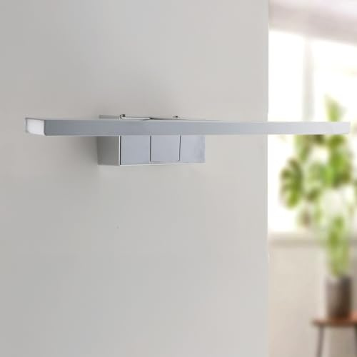 M Ledme - Lámpara de Espejo Baño LED Bath 12W, 60cm, 1200 lumen, Blanco Neutro 4000K, a Prueba de Agua IP44, incluye abrazadera para Espejo y Pared, LM6124.