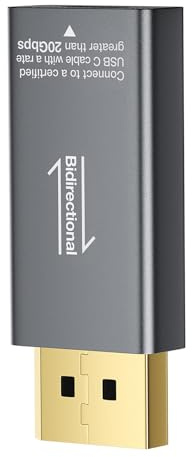 Kelisdi Adaptador USB C a DP 8K 60Hz Bidireccional Mirroring para 3/4 para adaptador DisplayPort USB C a DP