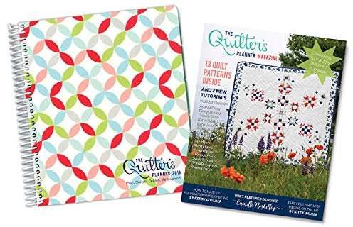 The Quilter's Planner 2019 Monthly and Weekly Planner Journal, 8 x 10, with Collector's Magazine: Filled with Tools for Every Quilter, Laminated Cover and Tabs (Orange Peel)